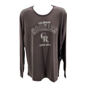NWT 47 Brand Colorado Rockies Gray Long Sleeve Graphic T-Shirt Mens XL